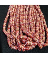 Collana vintage Venerano ART rossa fantasia avventurina PERLINE VETRO - $36.82