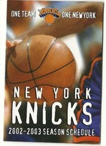 2002 New York Knicks Pocket Schedule - $94.29 MXN