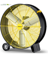 300W High Velocity Floor Fan, 3 Speed Heavy Duty Metal Fan with Casters ... - €298,96 EUR