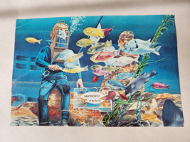 Vintage Postcard - Marineland Diver Painted Image - Golden West - £14.92 GBP
