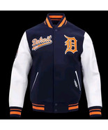 Detroit Tigers Custom Varsity Jacket Size Large - $98.01