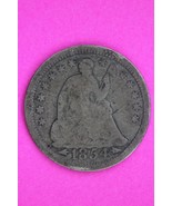 Bent 1854 P Seated Liberty Half Dime Silver Guaranteed Authentic &amp; Genui... - $24.99