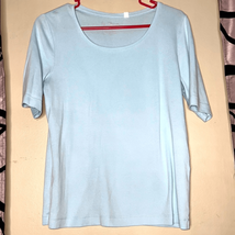 Chicos, 100% cotton short sleeve top size 1/small - £7.68 GBP