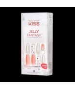 KISS JELLY FANTASY Jelly Recipe FJ10X READY TO WEAR LONG GEL 28 NAILS - £7.83 GBP
