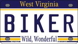 Biker West Virginia Novelty Mini Metal License Plate Tag - £11.92 GBP