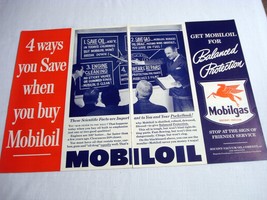 1939 Two Page Color Ad Mobil Gas Mobil Oil With Pegasus Horse Logo - $9.99