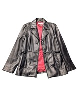 Vintage Black Leather Jacket Pelle Studio Thinsulate Womens Medium Butto... - $81.22 CAD