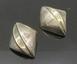 BAYANIHAN 925 Silver &amp; 14K GOLD - Vintage Modernist Drop Earrings - EG10582 - £76.00 GBP