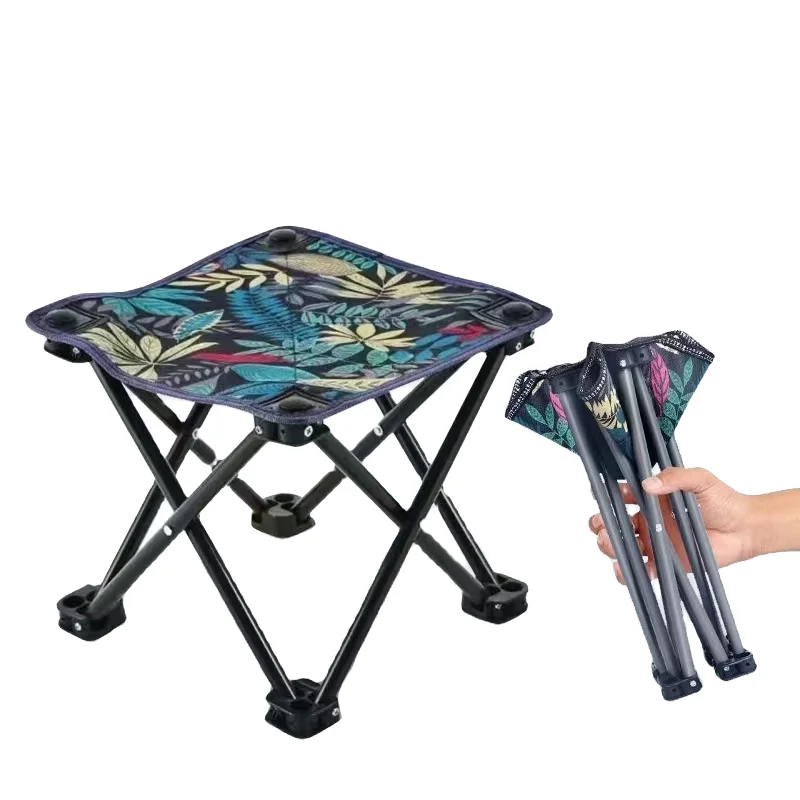 Portable outdoor Folding Camping chair Stool Oxford Cloth Fishing Chair Mini - £18.39 GBP