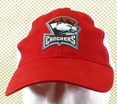 Charlotte Checkers Hockey Red &amp; White Mesh Snapback Trucker Hat By AMG - $10.10