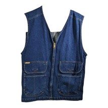 Gitano Vintage Womens Size Medium Blue Denim Vest Full Zip - £31.90 GBP