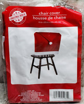 New Santa Hat Chair Cover or 12 ft Skeleton Christmas Decor Red White 19.6x23.6&quot; - £6.95 GBP