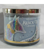 Bath &amp; Body Works 3-wick 14.5 oz Jar Scented Candle BLACK TIE w/ essenti... - £31.43 GBP