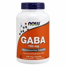 NOW Supplements, GABA (Gamma-Aminobutyric Acid) 750mg, Neurotransmitter Suppo... - $30.21