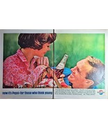 PEPSI COLA - Think Young - Picnic - Double Ad - 1964 Vintage Print Ad 13... - €15,72 EUR