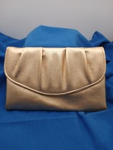 Metallic Polished Gold Evening Bag Clutch Purse Formal Vintage 1970 - $15.69