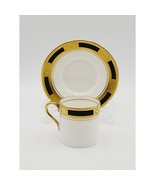 EMPRESS COBALT &amp; GOLD by Aynsley After Dinner Cup/Saucer England Discont... - $3,806.95 MXN