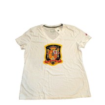 New NWT Spain RFCF National Team Women&#39;s V-Neck Size Large T-Shirt - £17.09 GBP