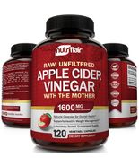 Apple Cider Vinegar Capsules - 1600mg with The Mother 120 Vegan Keto Pills - £24.57 GBP