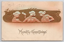 Greek Goddesses Hearty Greetings Davidson Family of Long Pine NE Postcard A35 - £5.48 GBP