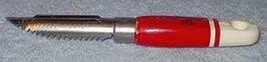 Ekco Stainless Steel Apple Peeler Corer Wood Red White Handle - £4.79 GBP