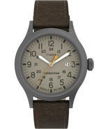 Timex Expedition Scout 40mm Khaki Case with Dark Brown Leather Strap  Watch - £46.94 GBP