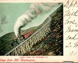 1903 UDB Postcard Mt. Mount Washington NH Greetings Jacob&#39;s Ladder Railway - £6.96 GBP