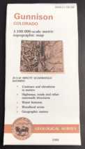 1984 Gunnison Colorado CO Quadrangle Topo Map 30x60 Minute 1:100K Scale ... - £7.44 GBP