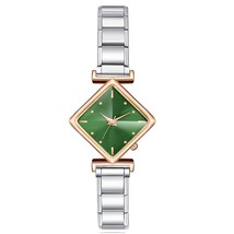 New Fashion Men Women Square Colour Watch Stainless Steel Bracelet Bangle For Pa - £16.00 GBP