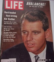 Life Magazine Bob Kennedy Hare Headed Hard Driving Kid Brother January 26 1962 - £10.35 GBP