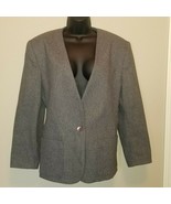 Vintage Womens RRRRUSS Gray Blazer Jacket USA Made ILGWU Union Label Siz... - $47.58 CAD