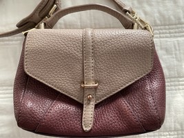 Tory Burch 797 Mini Satchel Mushroom Deep Berry Crossbody - £80.37 GBP