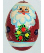 Russian Hand Crafted and Painted Santa Tree Ornament - £9.91 GBP