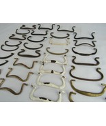 32 Antique Vintage Brass Drop Pull Bail Handles lot Repair Desk Dresser - $144.99