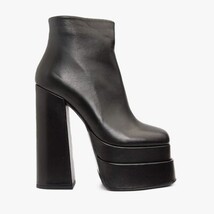 The Latino Black Leather High Heel Women Boot Final Sale! image 4