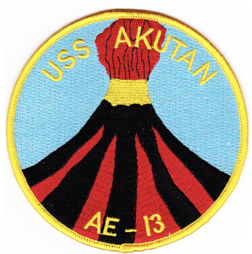 Primary image for 4.5" NAVY USS AKUTAN AE-13 EMBROIDERED PATCH