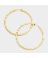 Simple Gold Hoop Clip On Earrings Casual Design Fashion Jewelry Womens 3... - $22.77