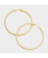 Simple Gold Hoop Clip On Earrings Casual Design Fashion Jewelry Womens 3... - £17.91 GBP