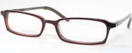 Vintage Bi 2232-10 Bordeaux Rouge / Vert Olive Lunettes Monture 48-16-140 - $46.34