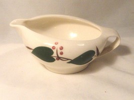 Cannonsburg Pottery Handpainted Skyline Gravy Sauce Boat USA Ivy - £7.78 GBP