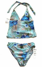 Sunsets Maui Mist Aqua Halter Tankini Swimsuit Sz Medium Top/Small Bottoms NWT - £53.25 GBP