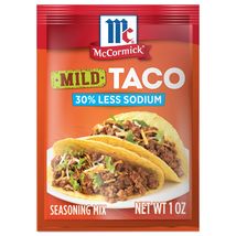 McCormick Taco Seasoning Mix, Mild, 30% Less Sodium, No MSG Added, No Artificial - $5.29