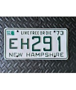 VINTAGE 1970s 1973 New Hampshire White Green US License Plate EH291 Live... - £27.24 GBP