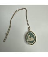Vintage 1981 Franklin Mint Porcelain Mother &amp; Baby Deer Pendant Necklace... - $54.45 CAD