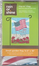 Rain or Shine 1.04-ft W x 1.5-ft Red White &amp; Bloom Porch Garden Flag Patriotic - £6.32 GBP