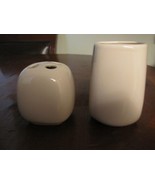 Almond Ceramic Cup and Almond Ceramic Toothbrush Holder - £19.67 GBP