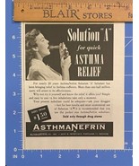 Vtg Print Ad Asthma Nefrin Solution A for Quick Relief Portland OR 6.5&quot; ... - $5.87