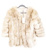 Jayley Cream Faux Fur Ella Coat NWT Mob Wife O/S - $116.75 CAD