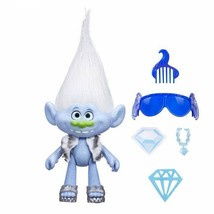 Hasbro Trolls Guy Diamond 9&quot; Figure with Hair Accessories New In Box - £14.50 GBP