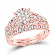 Authenticity Guarantee 
14kt Rose Gold Round Diamond Bridal Wedding Ring Band... - £1,270.73 GBP